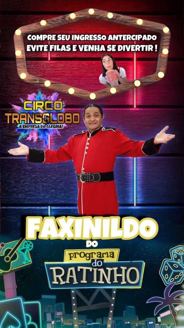 Licínio de Almeida: Comediante do SBT, Faxinildo do Programa Do Ratinho Apresentará no Circo Transgl