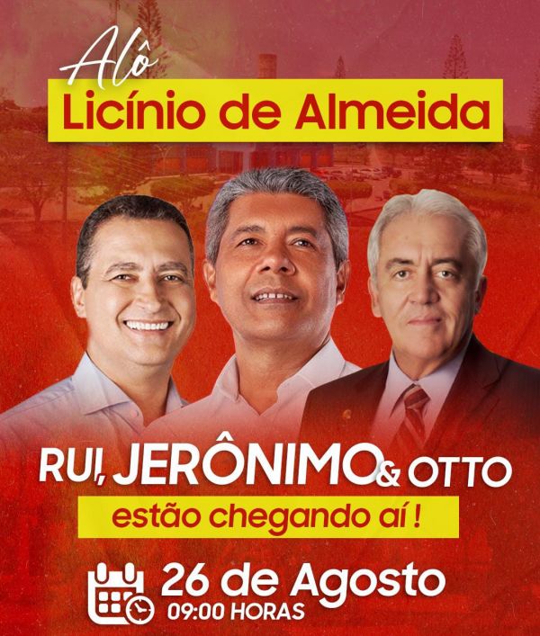 Licínio de Almeida: dr Fred Reforça Apoio e Recebe Rui e Jerônimo Nesta sexta-feira.