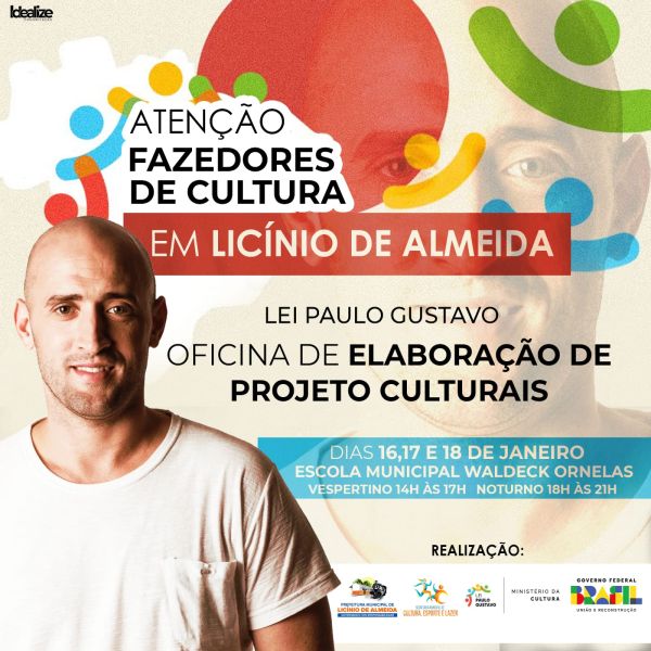 Licínio de Almeida : Oficina de Elaboração de Projetos Culturais Têm Início Hoje e vai até dia 18.