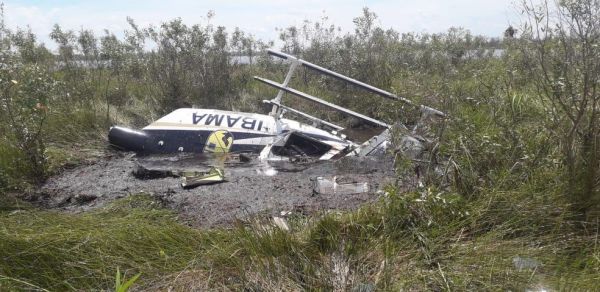 Aeronave do Ibama cai no Pantanal durante combate a incêndio e piloto morre em MT