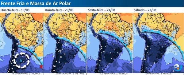 Massa polar que chega ao Brasil vai provocar onda de frio histórica; parte da Bahia será afetada