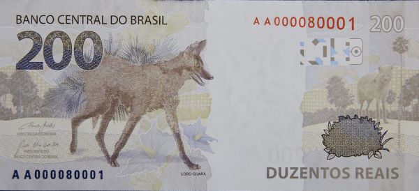 Banco Central lança nota de R$ 200, com imagem de lobo-guará