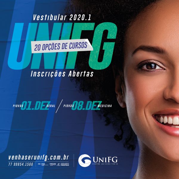 UniFG abre inscrições para o Vestibular 2020.1 e terá provas em Caculé