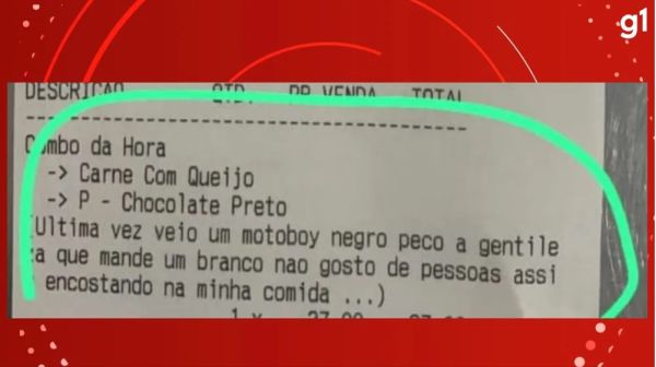 Polícia do RS investiga pedido de delivery com frase racista a restaurante: &#039;mande um branco&#039;