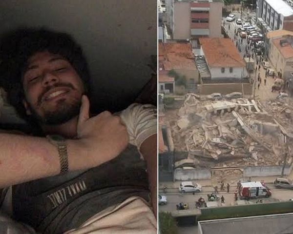Jovem que fez selfie nos escombros após queda de prédio em Fortaleza