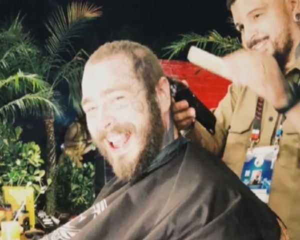 Barbeiro baiano corta cabelo de Post Malone no Rock in Rio e recebe gorjeta de R$ 2,5 mil