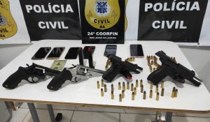 Bom Jesus da Lapa: Armas, celulares e motos são apreendidos durante ação da PM.