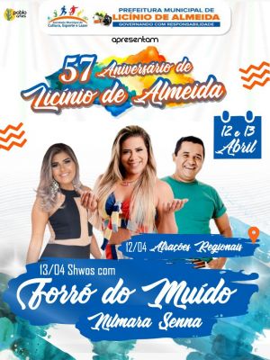 Licínio.: Prefeitura Divulga Festa de Aniversário da Cidade.