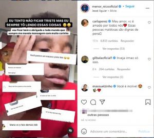 Menor Nico é alvo de racismo nas redes sociais: &#039;Só tenho 15 anos e é pesado ler esses comentários&#039;