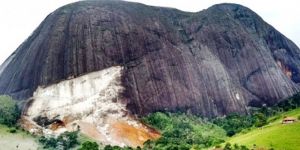 Deslizamento de rochas assusta moradores do município de Guaratinga, no sul da Bahia