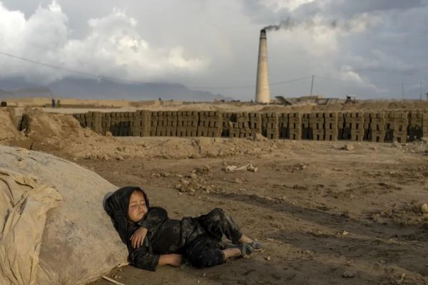 Afeganistão: Na luta pela sobrevivência, crianças trabalham arduamente em fábricas de tijolos.