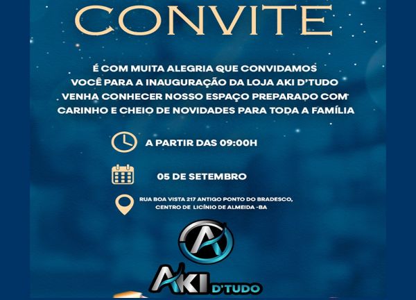 Lic&iacute;nio de Almeida ganha novo espa&ccedil;o de compras: Loja Aki D&rsquo;Tudo inaugura nesta sexta-feira (05)