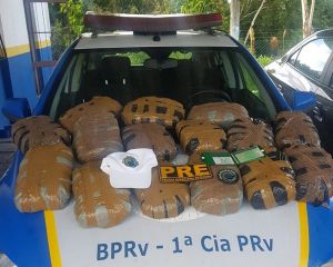 Casal é preso após polícia encontrar 15 kg de maconha em mala de carro na BA-099