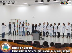 Lic&iacute;nio de Almeida inicia aulas no novo Col&eacute;gio Estadual de Tempo Integral