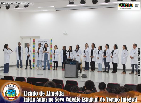 Lic&iacute;nio de Almeida inicia aulas no novo Col&eacute;gio Estadual de Tempo Integral
