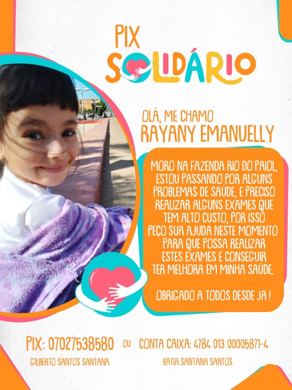 Campanha Solidária em Prol do Tratamento de Rayany Emanuelly: A Força da Comunidade