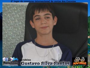 25/10/2012 : 2º Lugar do Concurso Internacional de Cartas dos Correios á Gustavo